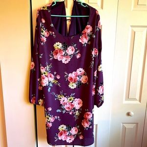 Purple floral dress